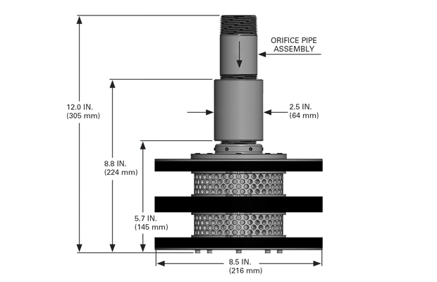 ANSUL Acoustic Nozzles dimensions