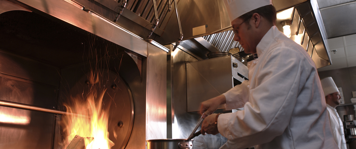 ANSUL Kitchen Fire Suppression Systems in commercial kitchens require routine servicing