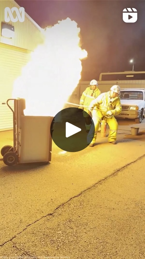 ABC Perth adding water to grease fire